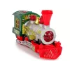 LEAN TOYS Kalėdinis garvežys su šviesomis ir garsu, žalias, maitinamas baterijomis