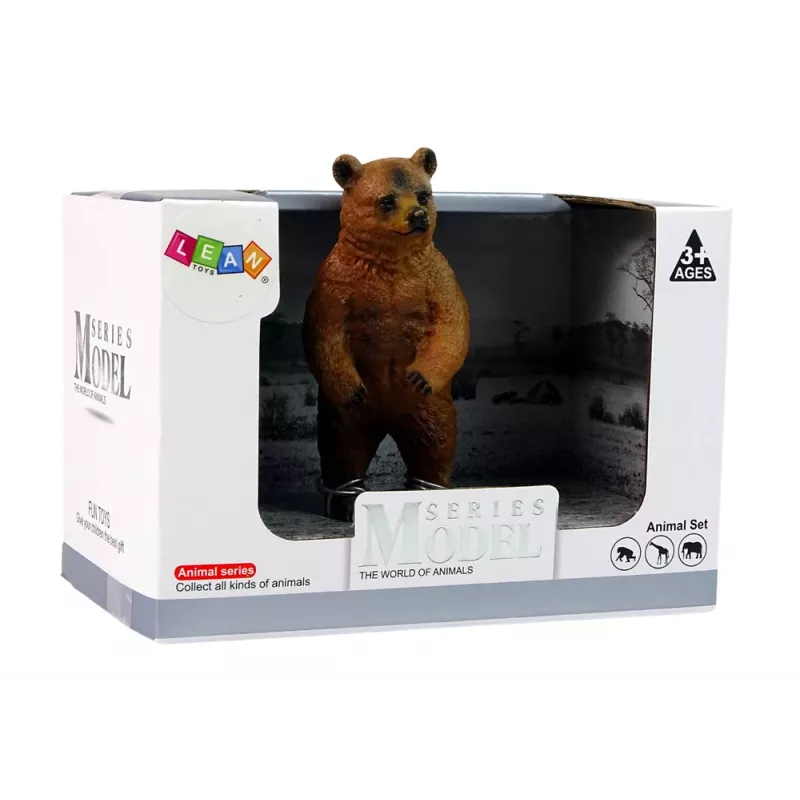 LEAN TOYS Kolekcinė figūrėlė Rudasis lokys „Animals of the World“