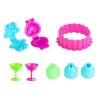LEAN TOYS Color Clay DIY gimtadienio torto namelis - 24 spalvų oru džiūstančio modelino rinkinys su įrankiais, formomis ir aksesuarais vaikams nuo 6 metų