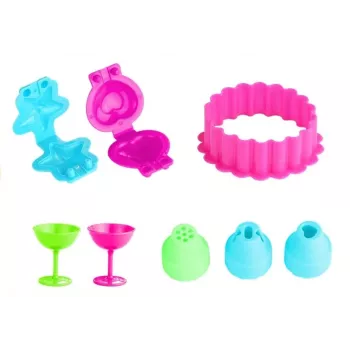 LEAN TOYS Color Clay DIY gimtadienio torto namelis - 24 spalvų oru džiūstančio modelino rinkinys su įrankiais, formomis ir aksesuarais vaikams nuo 6 metų