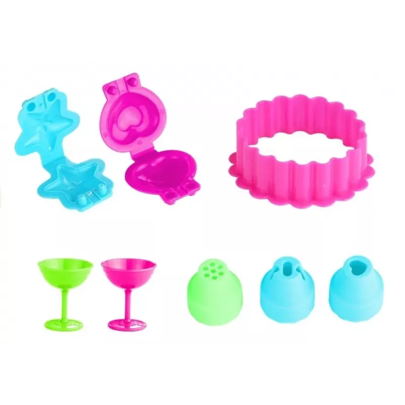 LEAN TOYS Color Clay DIY gimtadienio torto namelis - 24 spalvų oru džiūstančio modelino rinkinys su įrankiais, formomis ir aksesuarais vaikams nuo 6 metų