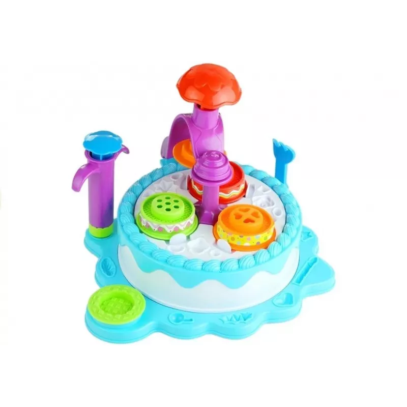 LEAN TOYS Color Clay DIY gimtadienio torto namelis - 24 spalvų oru džiūstančio modelino rinkinys su įrankiais, formomis ir aksesuarais vaikams nuo 6 metų