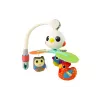 LEAN TOYS Colourful Birds Melody Carrousel – spalvingas paukštelių karuselinis mobilis lovytei ir vežimėliui