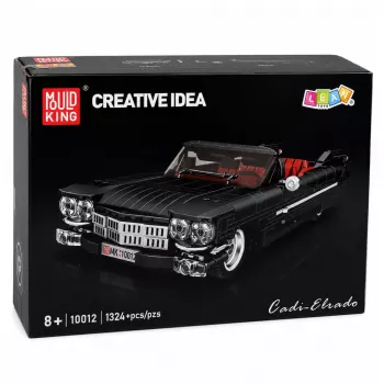 LEAN TOYS Construction Bricks Classic Car Cabrio Cadi-Elrado Black 1324 psl.