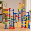 LEAN TOYS Konstruktorius „Dinozaurų kamuoliukų trasa su tuneliais“ – 192 dalys