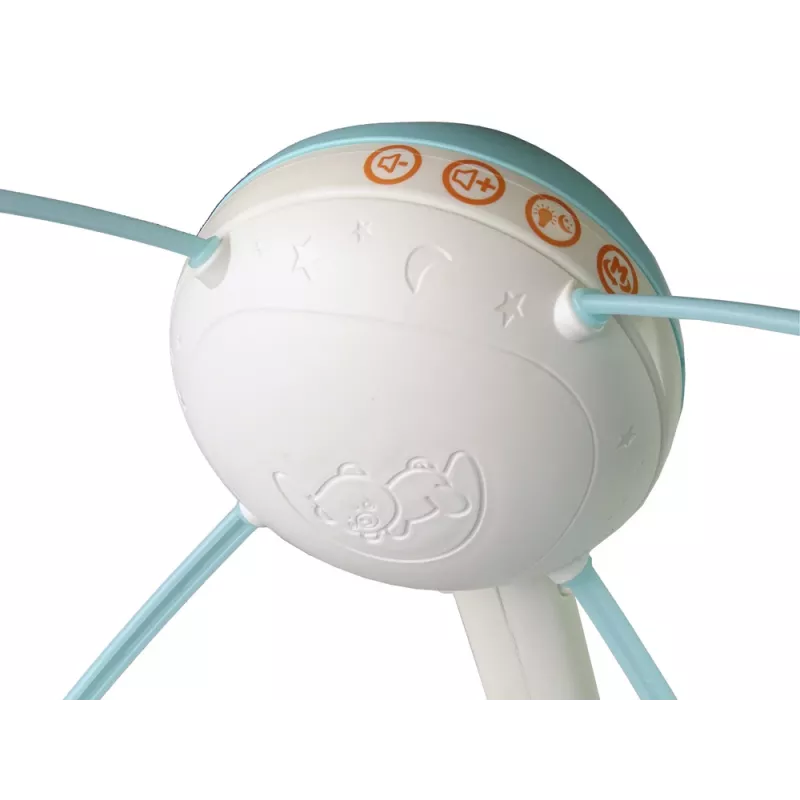 LEAN TOYS Mobiliukas su Projektoriumi ir Garsais Pilot Melodies Animal Noises Mėlynas