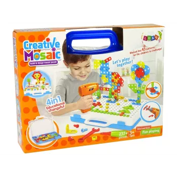 LEAN TOYS Creative Mosaic Puzzle 4in1 Screwdriver 237 Pieces