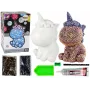 LEAN TOYS Kūrybinis vienaragio rinkinys „Pasidaryk pats“ su deimantiniais kristalais, rudas