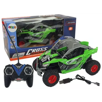 LEAN TOYS Cross Country Remote Controlled Terrain Car 27 MHz Green