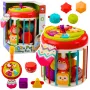 LEAN TOYS Cylinder Sensory Cube interaktyvus formų rūšiuoklis su šviesomis ir garsais – įvairiaspalvis (22659)