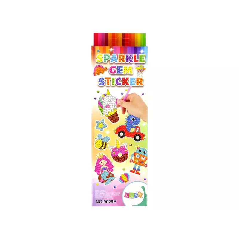 LEAN TOYS „Diamond Embroidery“ lipdukų rinkinys „Dinozaurų mozaika“