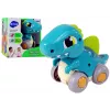LEAN TOYS Dinozauras ant ratukų mėlynas