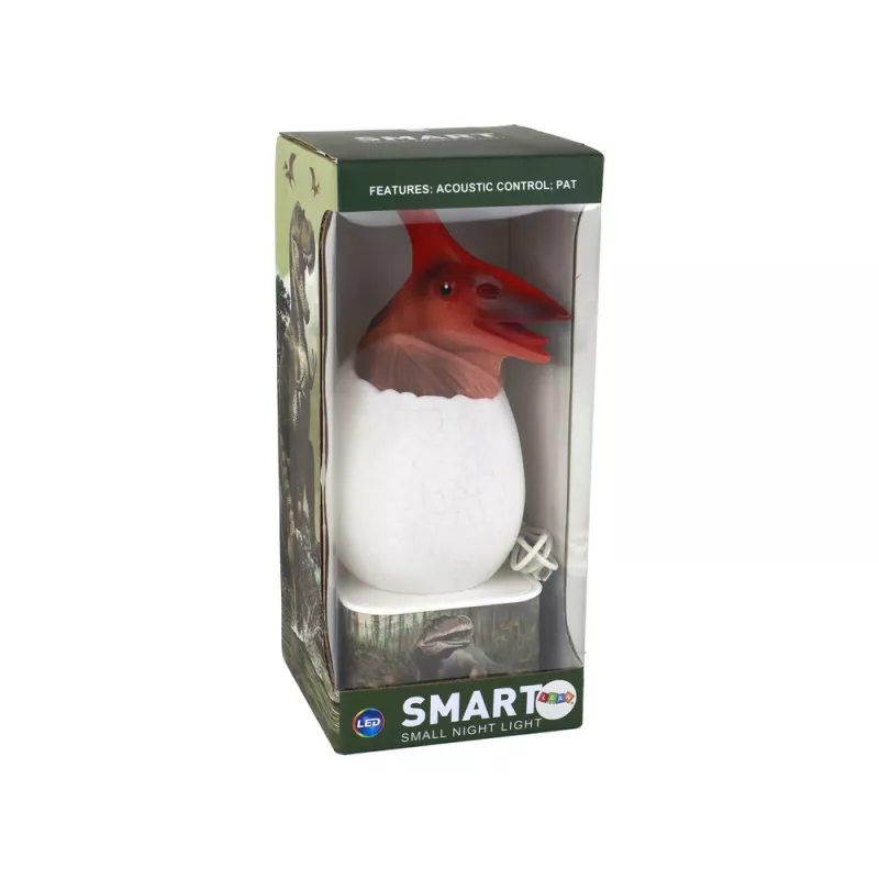 LEAN TOYS Dinozauras Pterozaurų LED Mikro USB Kiaušinio Lempa - 16 RGB spalvų, liečiamas ir nuotolinis valdymas, įkraunama