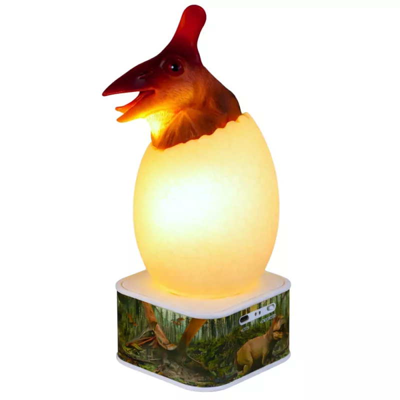 LEAN TOYS Dinozauras Pterozaurų LED Mikro USB Kiaušinio Lempa - 16 RGB spalvų, liečiamas ir nuotolinis valdymas, įkraunama