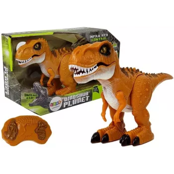 LEAN TOYS Dinozauras nuotoliniu valdymu R/C Bronze Sound Light