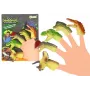 LEAN TOYS Dinozaurų guminiai sensoriniai pirštų lėliukės
