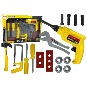 LEAN TOYS DIY Gręžtuvas Plaktukas Atsuktuvas Rinkinys
