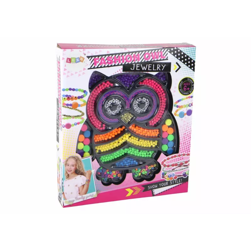 LEAN TOYS „Pasidaryk pats“ papuošalų rinkinys Karoliukai 3000 vnt. Pelėda