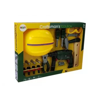 LEAN TOYS DIY rinkinys su gręžtuvu, akiniais ir šalmu