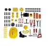 LEAN TOYS DIY rinkinys su baterijomis 3v1 Lagaminė dirbtuvėlė 85 elementai 56 cm