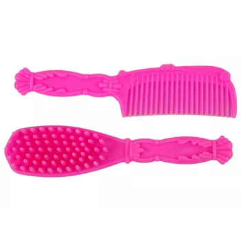 LEAN TOYS Lėlė raitelė su rudu poniu figūrėlės