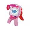 LEAN TOYS Dvipusė lenta su kreidelėmis, stovu ir projektoriumi Piešiniai Rožinė
