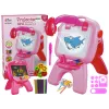 LEAN TOYS Dvipusė lenta su kreidelėmis, stovu ir projektoriumi Piešiniai Rožinė