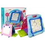 LEAN TOYS Dvipusė piešimo lenta su markeriais ir magnetukais