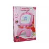 LEAN TOYS Dvipusė magnetinė kreidinė lenta su trafaretais, rožinė