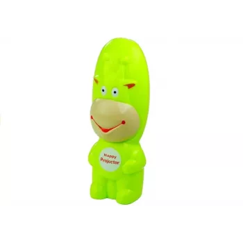 LEAN TOYS Piešimo projektorius „Karvutė“ 3 diskai, žymekliai, žalia, 3v1