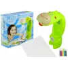 LEAN TOYS Piešimo projektorius „Karvutė“ 3 diskai, žymekliai, žalia, 3v1