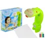 LEAN TOYS Piešimo projektorius „Karvutė“ 3 diskai, žymekliai, žalia, 3v1