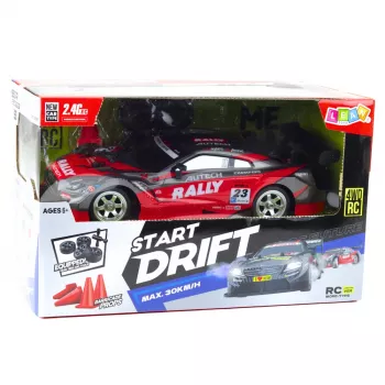 LEAN TOYS Drift lenktyninis RC automobilis raudonai juodas 30km/h 1:16