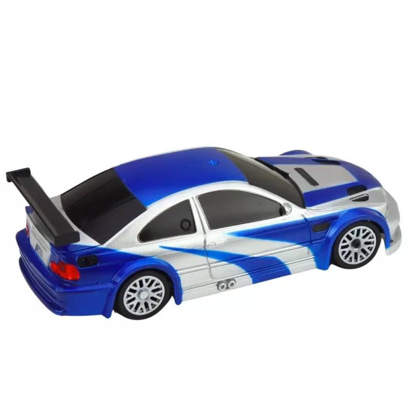 LEAN TOYS E46 nuotoliniu valdymu driftinis sportinis automobilis su kūgiais 15 km/h 1:43