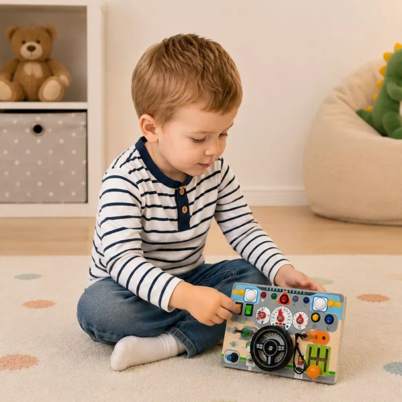 LEAN TOYS Vairaratis su garsais ir šviesomis – lavinamoji lenta