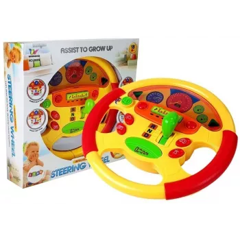 LEAN TOYS Mokomasis vairas kūdikiams su garso ir šviesos efektais