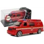 LEAN TOYS Fire Department Auto su traukiamąja virvele, šviesomis ir garsu