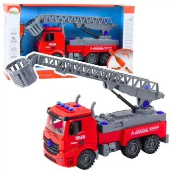 LEAN TOYS Fire Department Truck DIY Screwdriver Red