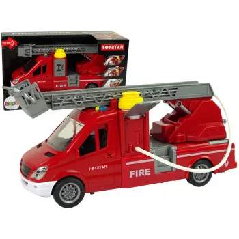 LEAN TOYS Fire Truck Red Water Sounds Lights