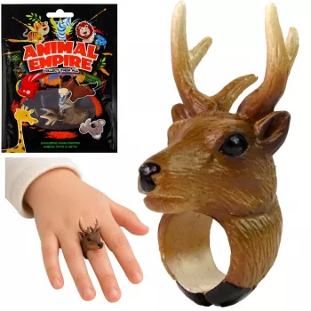 LEAN TOYS Rankinis žiedas lavinamasis „Gyvūnėliai – Elnias“
