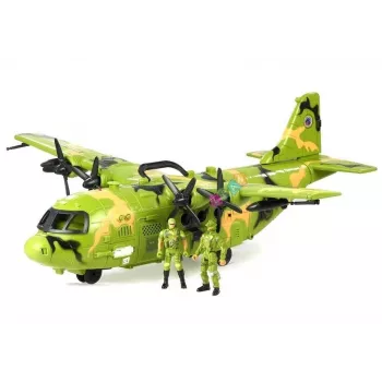 LEAN TOYS Huge Military Aircraft 55cm su Aksesuarais