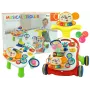 LEAN TOYS Interaktyvus vaikiškas vaikštynė 2-in-1 stalas Raudonas