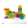 LEAN TOYS Interaktyvus edukacinis stalas su kamuoliukų rūšiuokle ir čiuožykla mėlynas