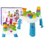 LEAN TOYS Interaktyvus edukacinis stalas su kamuoliukų rūšiuokle ir čiuožykla mėlynas