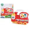 LEAN TOYS interaktyvus pianino garso lokomotyvas „Gyvūnų ir transporto garsai bei melodijos“ raudonas