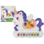 LEAN TOYS interaktyvus pianinas Vienaragis su gyvūnų garsais ir melodijomis, baltas
