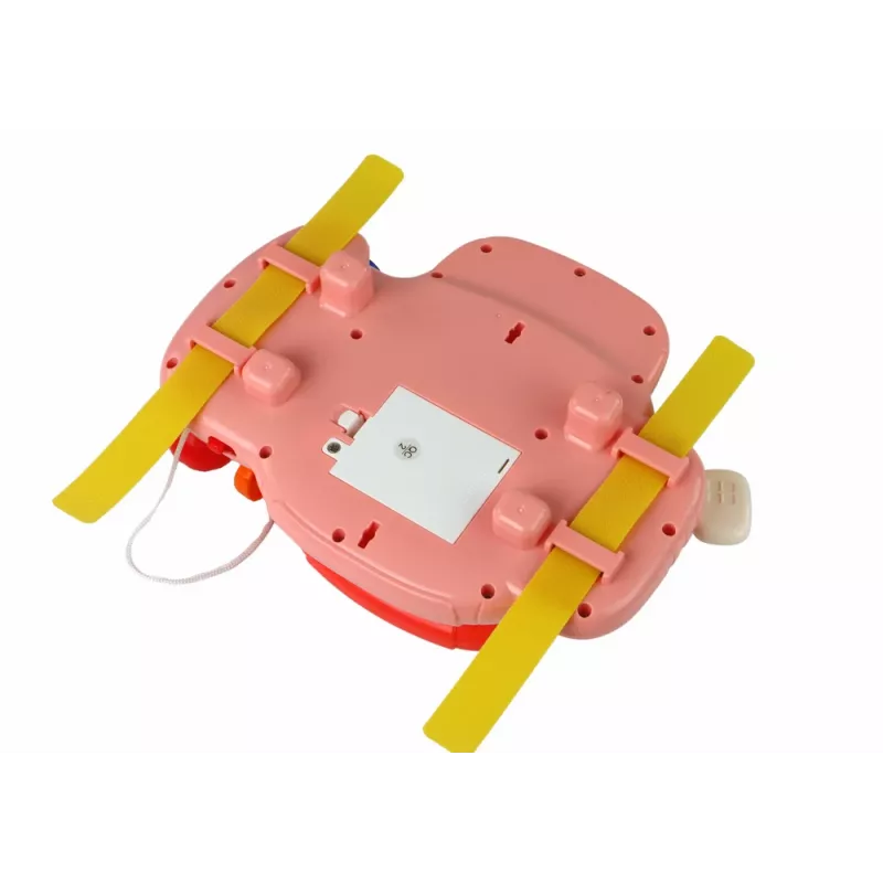 LEAN TOYS Interaktyvus rožinis vairo simuliatorius su garsu ir šviesomis