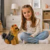 LEAN TOYS Interaktyvus minkštas šuo – Jorkšyro terjeras, glostyk galvą ir mokykis funkcijų