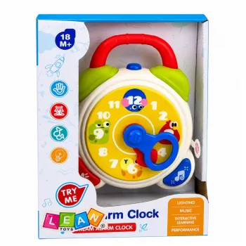 LEAN TOYS Interaktyvus sensorinis žadintuvas vaikams su šviesomis ir garsais – Lapės dizainas, įkraunamas per USB-C