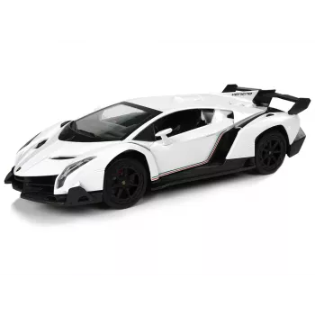 LEAN TOYS Lamborghini Veneno 1:24 nuotolinio valdymo automobilis, baltas, su 2.4GHz ir šviesomis